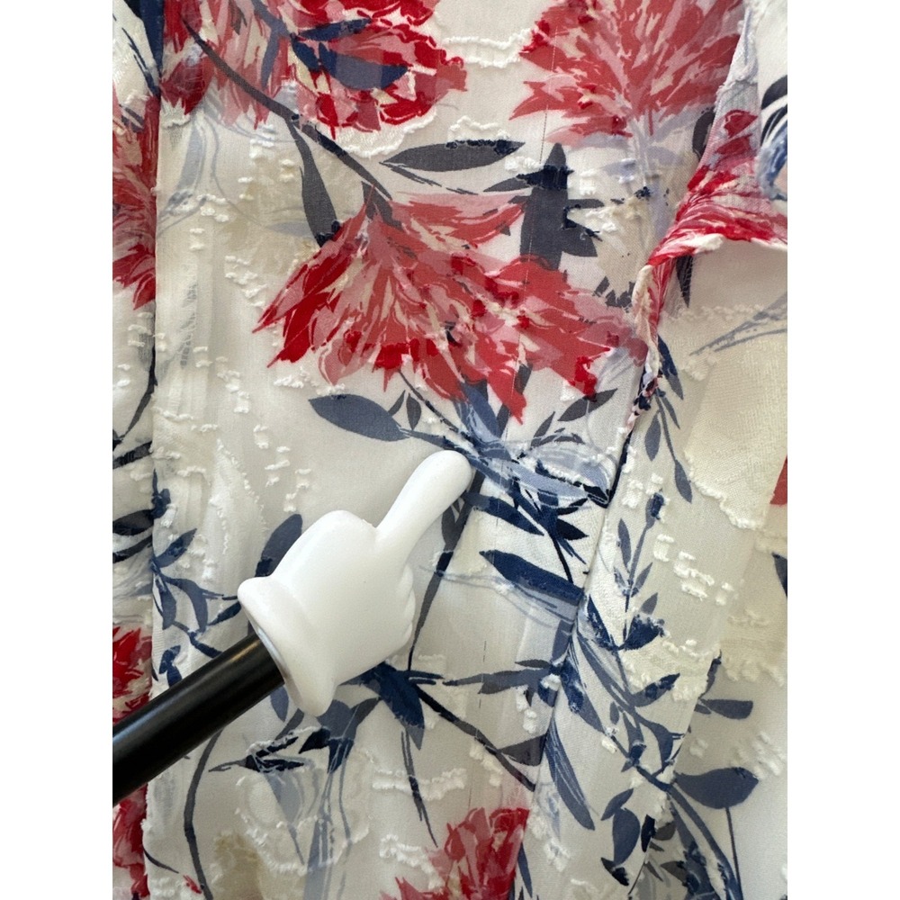 Lane Bryant 4th of July Theme Floral Burnout Dress Tie Plus Size 20 Summer *Flaw - Picture 5 of 15
